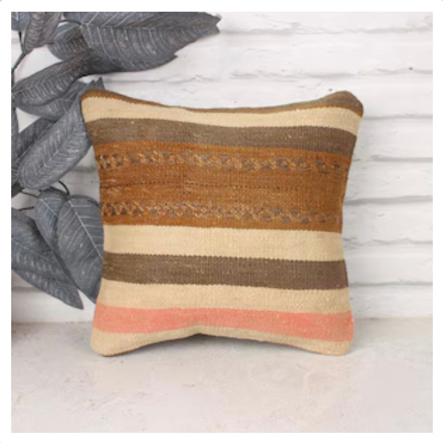 Housse de coussin turc KILIM - Fabrication artisanale