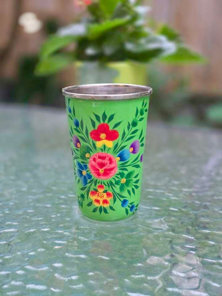 Timbale peinte à la main - Vert