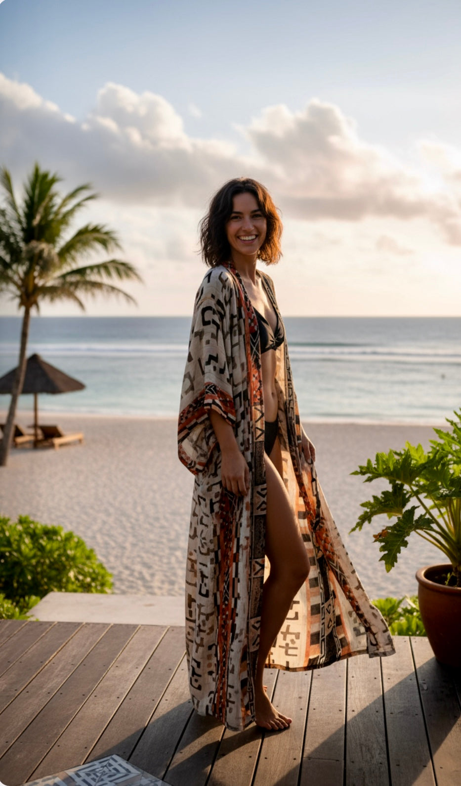 KIMONO FLUIDE IMPRIMÉ