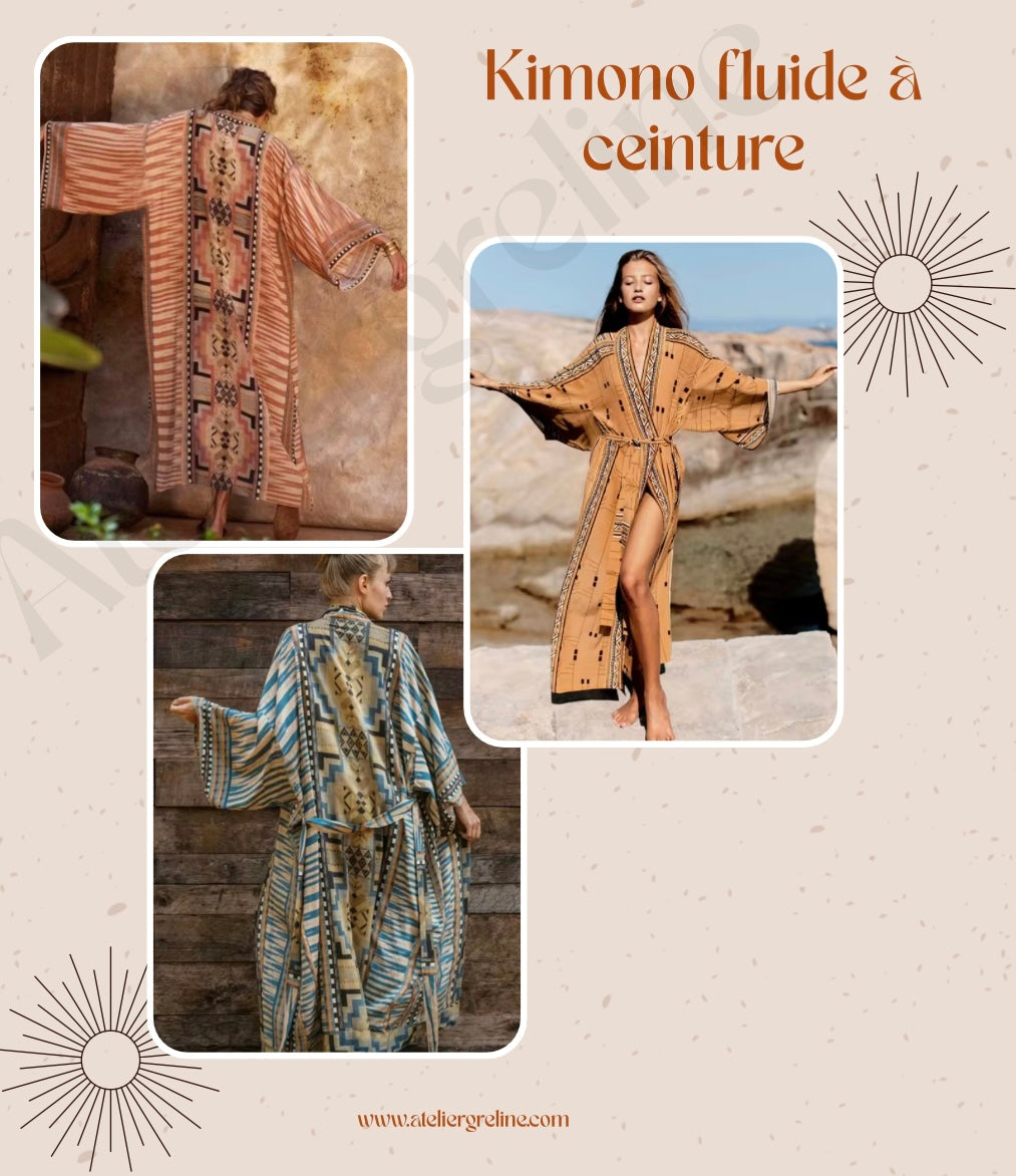 KIMONO FLUIDE IMPRIMÉ