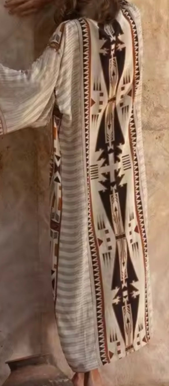 KIMONO FLUIDE IMPRIMÉ