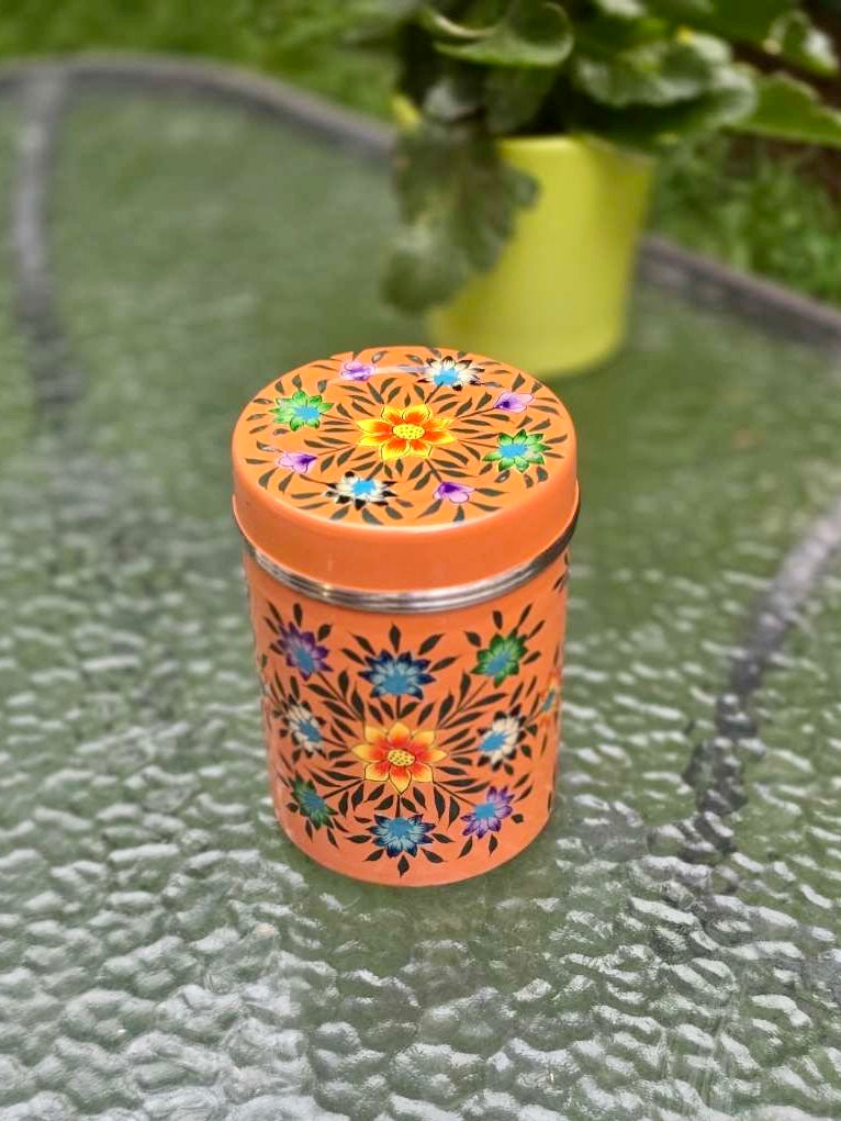 Grandes boîtes de conservation peintes à la main - Orange